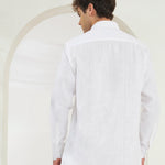 Relaxed Fit 100% Linen Shirt | White