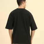 Oversized Jacquard Round Neck T-Shirt | Dark Green | Men