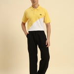 Premium Classic Fit Cotton Polo | Yellow & White