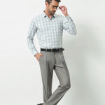 Classic Fit Check 100% Cotton Shirt | Blue & Grey