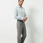 Classic Fit Check 100% Cotton Shirt | Blue & Grey