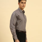 Classic Fit Belgium Giza Cotton Shirt | Dark Grey