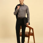 Classic Fit Belgium Giza Cotton Shirt | Dark Grey