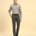 Classic Fit Textured Cotton-Blend Shirt | Grey