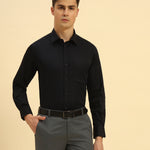 Slim Fit Stretch Blend Shirt | Navy Blue