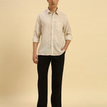 Relaxed Fit Salerno Cotton-Linen Shirt | Beige