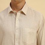 Relaxed Fit Salerno Cotton-Linen Shirt | Beige