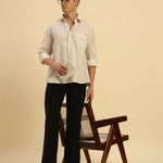 Relaxed Fit Salerno Cotton-Linen Shirt | Beige