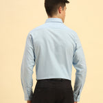 Classic Fit Corded Cotton-Blend Shirt | Sky Blue