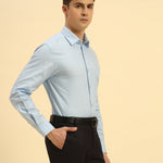 Classic Fit Corded Cotton-Blend Shirt | Sky Blue