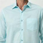 Classic Fit 100% Cotton Shirt | Sky Blue