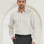 Classic Fit Check 100% Cotton Shirt | Yellow & Grey