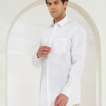 Relaxed Fit 100% Linen Shirt | White