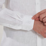 Relaxed Fit 100% Linen Shirt | White