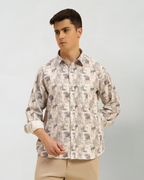Classic Fit Printed French Cotton-Viscose Shirt