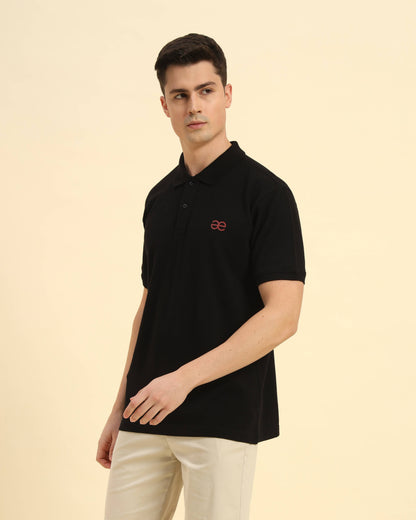 Premium Classic Fit Cotton Polo | Black