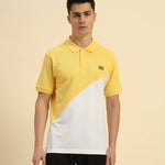 Premium Classic Fit Cotton Polo | Yellow & White