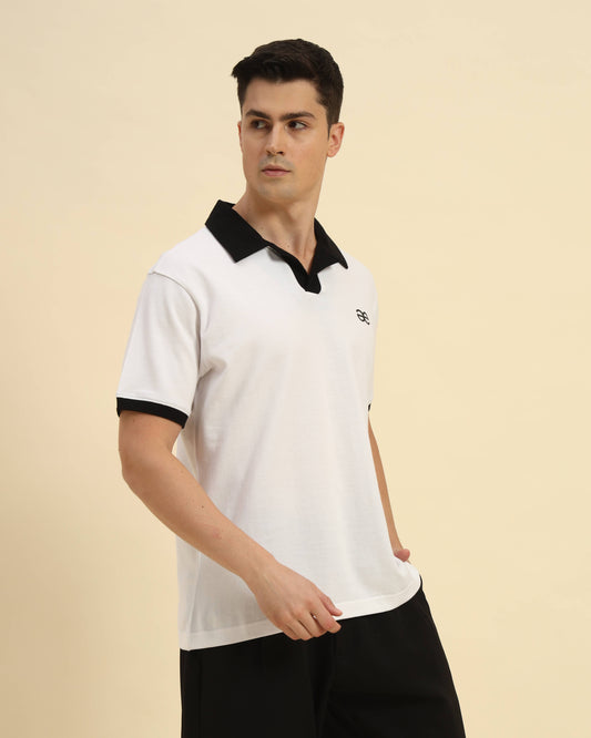 Premium Classic Fit Cotton Polo | White