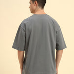 AE Oversized French Terry Crew Neck T-Shirt | Dark Grey | Men