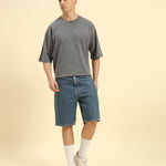 AE Oversized French Terry Crew Neck T-Shirt | Dark Grey | Men