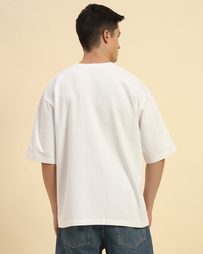 AE Oversized French Terry Crew Neck T-Shirt | White | | Men