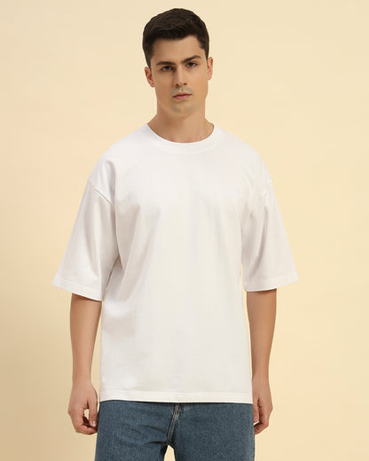 AE Oversized French Terry Crew Neck T-Shirt | White | | Men