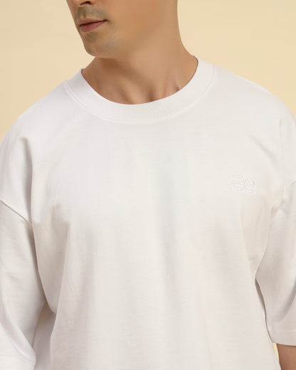 AE Oversized French Terry Crew Neck T-Shirt | White | | Men