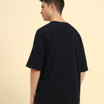 AE Oversized French Terry Crew Neck T-Shirt | Navy Blue | Men