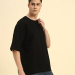 AE Oversized French Terry Crew Neck T-Shirt | Black | Men