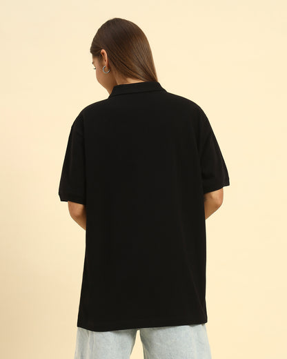 Premium Classic Fit Women’s Cotton Polo | Black