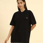 Premium Classic Fit Women’s Cotton Polo | Black