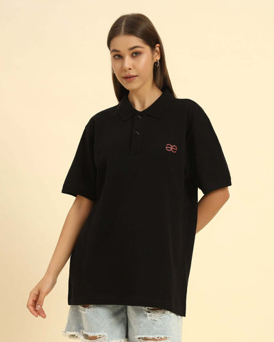 Premium Classic Fit Women’s Cotton Polo | Black