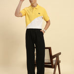 Premium Classic Fit Cotton Polo | Yellow & White