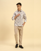 Classic Fit Printed French Cotton-Viscose Shirt