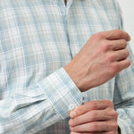 Classic Fit Check 100% Cotton Shirt | Blue & Grey