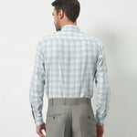 Classic Fit Check 100% Cotton Shirt | Blue & Grey