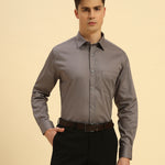 Classic Fit Belgium Giza Cotton Shirt | Dark Grey