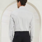 Classic Fit Check 100% Cotton Shirt | White & Grey