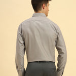 Classic Fit Textured Cotton-Blend Shirt | Grey