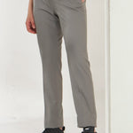 Pleated Tailored Fit Terry-Rayon Trousers | Light Grey