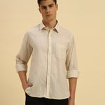 Relaxed Fit Salerno Cotton-Linen Shirt | Beige