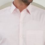 Classic Fit Check 100% Cotton Shirt | White & Pink