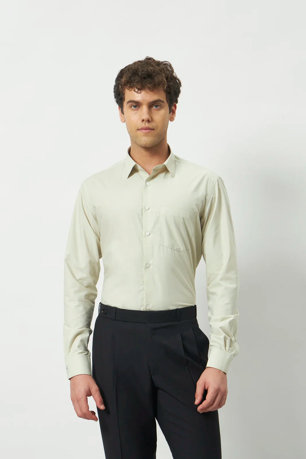 Classic Fit Cotton Blend Shirt | Pistachio
