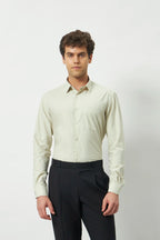 Classic Fit Cotton Blend Shirt | Pistachio