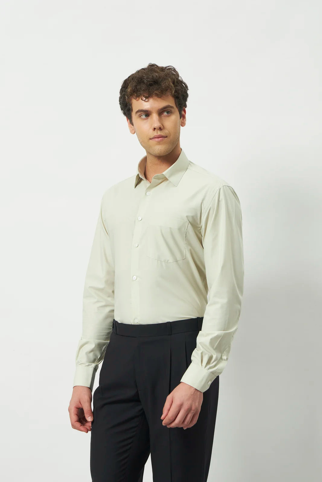 Classic Fit Cotton Blend Shirt | Pistachio