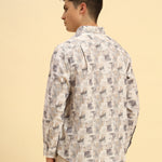 Classic Fit Printed French Cotton-Viscose Shirt
