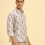 Classic Fit Printed French Cotton-Viscose Shirt