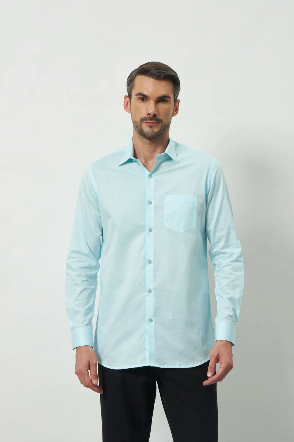 Classic Fit 100% Cotton Shirt | Sky Blue