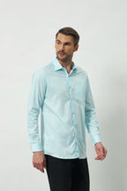 Classic Fit 100% Cotton Shirt | Sky Blue