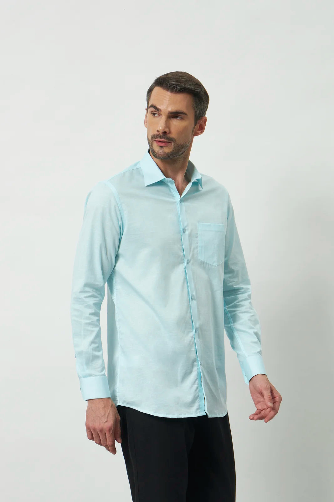 Classic Fit 100% Cotton Shirt | Sky Blue